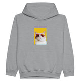 Sudadera con capucha júnior estampado de gato "Distribuidor de Abrazos" Michilandia