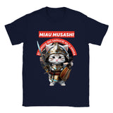 Camiseta unisex estampado de gato "Miau Musashi" Gelato