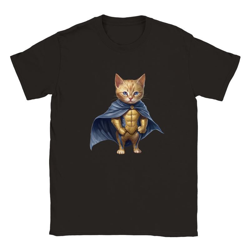 Camiseta júnior unisex estampado de gato "Fluffy Sentry" Gelato