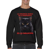 Sudadera Unisex Estampado de Gato "Solución Felina" Michilandia | La tienda online de los fans de gatos