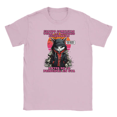 Camiseta Junior Unisex Estampado de Gato "GTA: Gato Theft Auto" Michilandia | La tienda online de los amantes de gatos