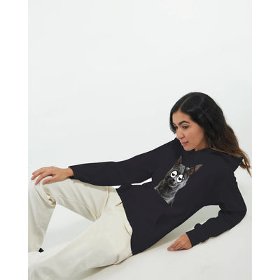 Sudadera con Capucha Unisex Estampado de Gato "Somnoliento Chartreux" Michilandia