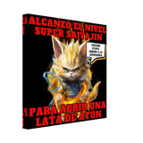 Lienzo de Gato "Super Saiyajin Felino" Michilandia | La tienda online de los amantes de gatos