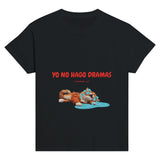Camiseta Junior Unisex Estampado de Gato "Drama Queen" Michilandia