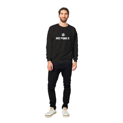 Sudadera Unisex Estampado de Gato "Just Purr It." Michilandia | La tienda online de los fans de gatos