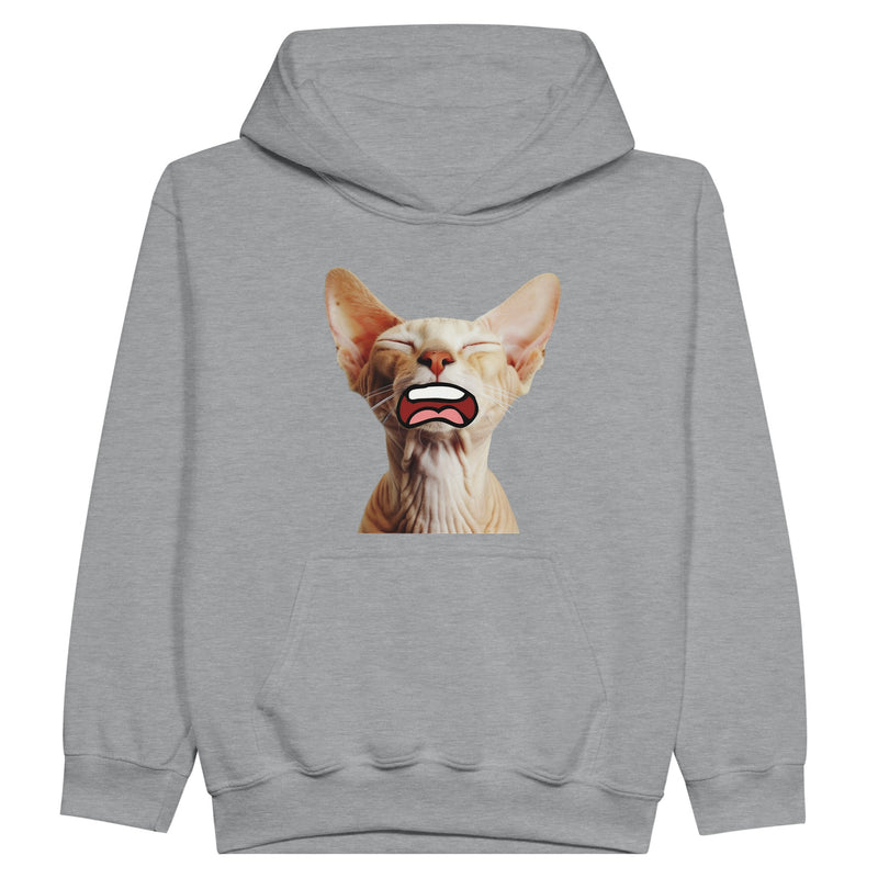 Sudadera con capucha júnior estampado de gato "Sphynx Somnoliento" Michilandia