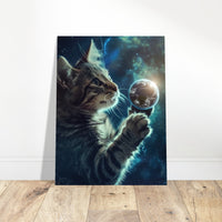 Panel de aluminio impresión de gato "Explorador Estelar" Michilandia | La tienda online de los fans de gatos