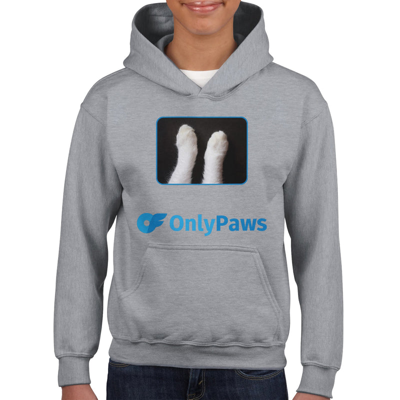 Sudadera con capucha júnior estampado de gato "Only Paws" Michilandia | La tienda online de los fans de gatos