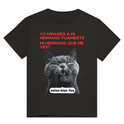 Camiseta Unisex Estampado de Gato 