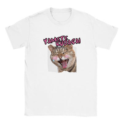 Camiseta júnior unisex estampado de gato 