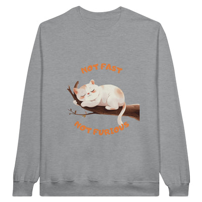 Sudadera Unisex Estampado de Gato "Not Fast Not Furious" Michilandia | La tienda online de los fans de gatos