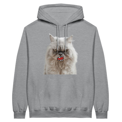 Sudadera con Capucha Unisex Estampado de Gato "Miau de Rabia" Michilandia