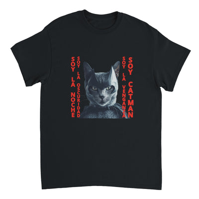 Camiseta Unisex Estampado de Gato "El Caballero Gatuno" Michilandia