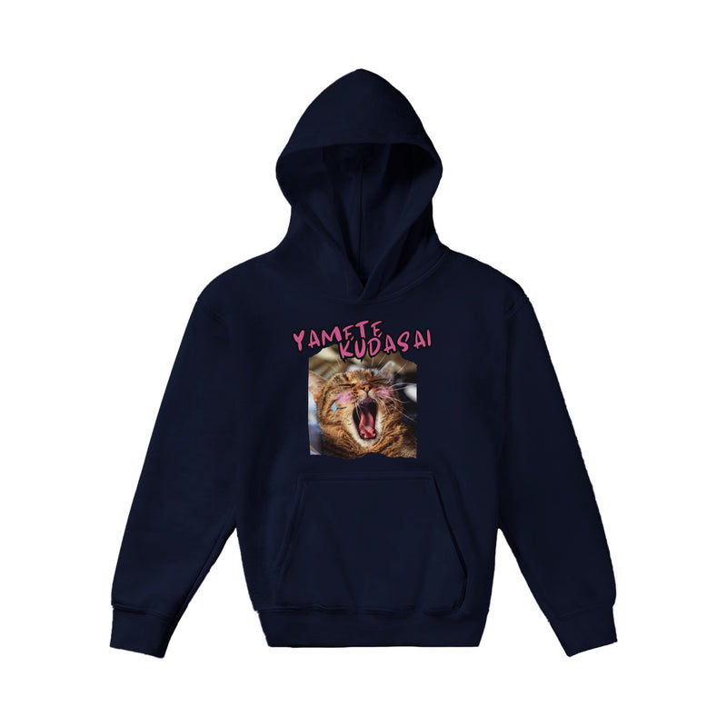 Sudadera con capucha júnior estampado de gato "Expresión Otaku" Michilandia | La tienda online de los amantes de gatos