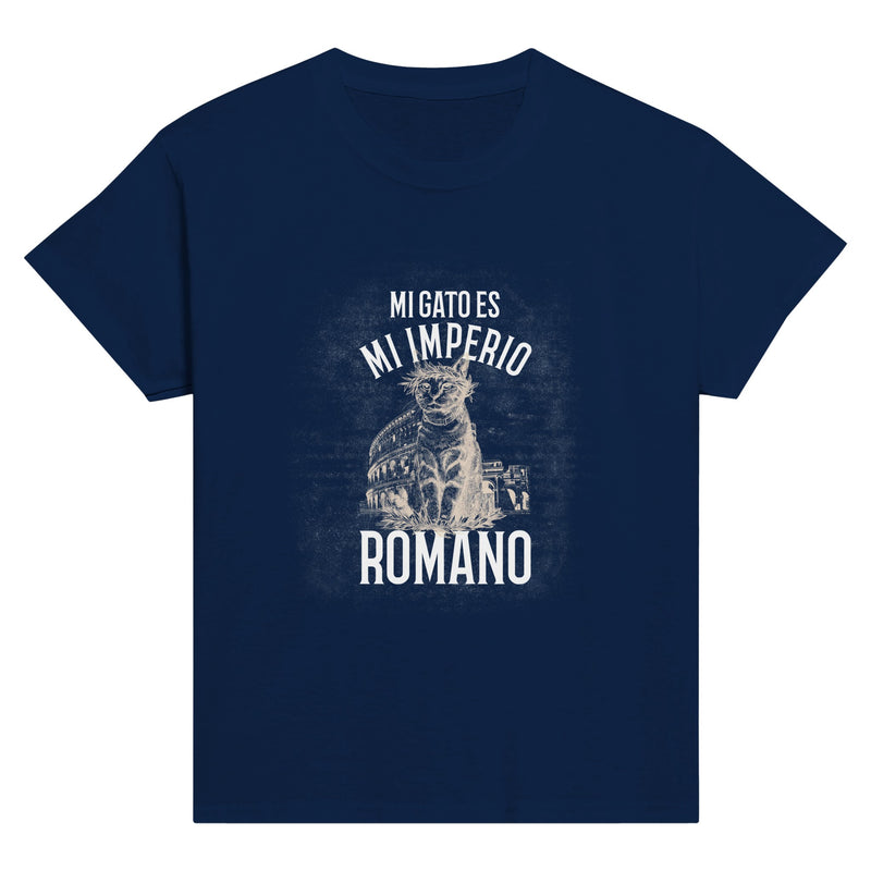 Camiseta Junior Unisex Estampado de Gato "César Felino" Michilandia