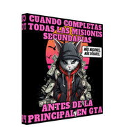 Lienzo de gato "GTA: Gato Theft Auto" Michilandia | La tienda online de los amantes de gatos