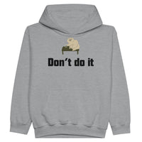 Sudadera con capucha júnior estampado de gato "Don't do it" Michilandia | La tienda online de los fans de gatos