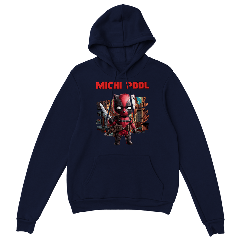 Sudadera con capucha unisex estampado de gato "Michi Pool" Gelato