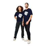 Camiseta Unisex Estampado de Gato "Nieve y Garra" Michilandia | La tienda online de los fans de gatos