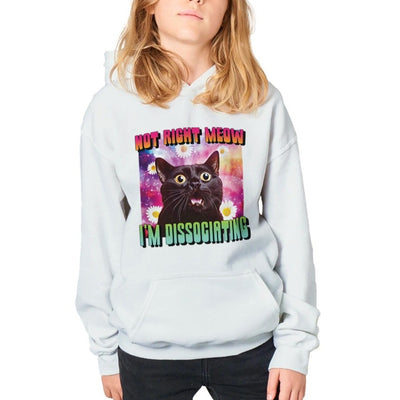 Sudadera con capucha júnior estampado de gato 