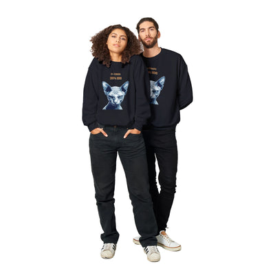 Sudadera Unisex Estampado de Gato "Sphynx Implacable" Michilandia