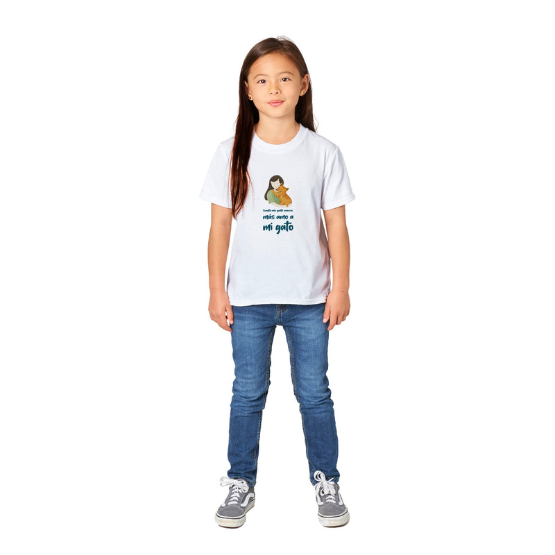 Camiseta Junior Unisex Estampado de Gato "Explosión Miau" Michilandia