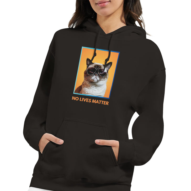 Sudadera con Capucha Unisex Estampado de Gato "Gruñón Sarcástico" Michilandia