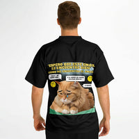 Camiseta de fútbol unisex estampado de gato "Melancolía Digital" Subliminator