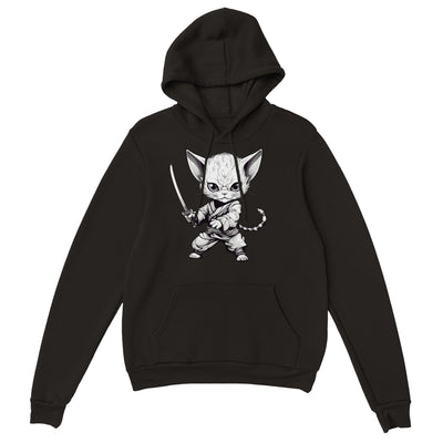 Sudadera con capucha unisex estampado de gato 