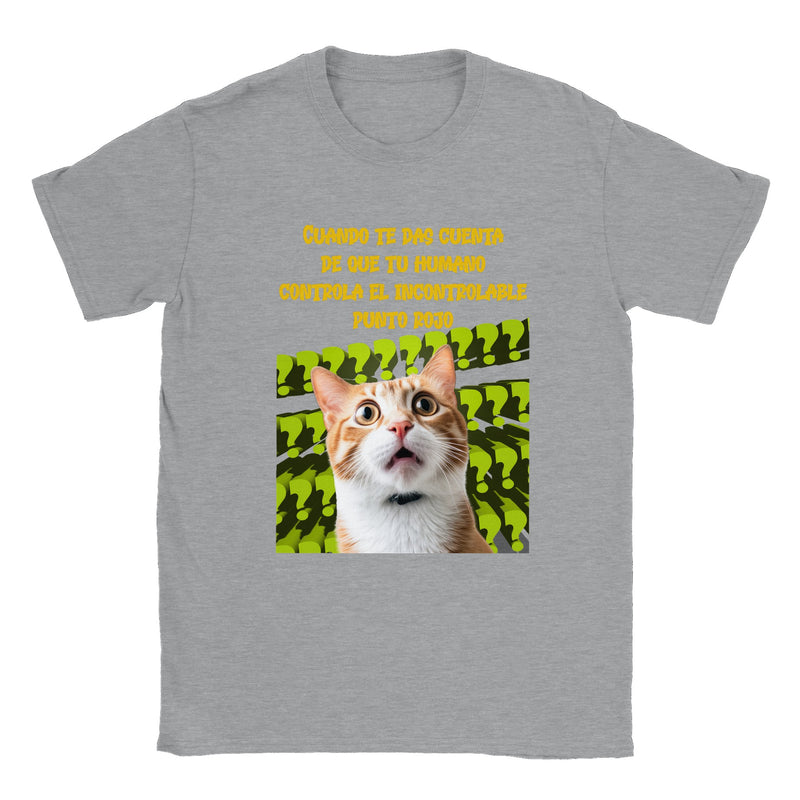 Camiseta unisex estampado de gato "Revelación del Punto Rojo" Gelato