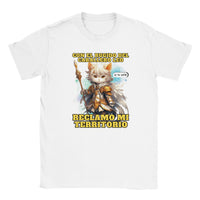 Camiseta júnior unisex estampado de gato 