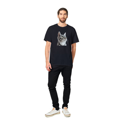 Camiseta Unisex Estampado de Gato "Miau Malhumorado" Michilandia