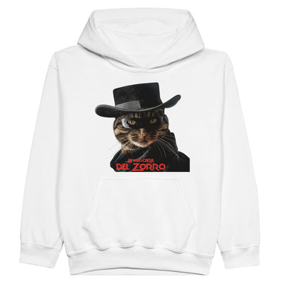 Sudadera con capucha júnior estampado de gato 