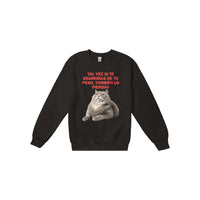 Sudadera Unisex Estampado de Gato "Gordito Pensante" Michilandia | La tienda online de los fans de gatos