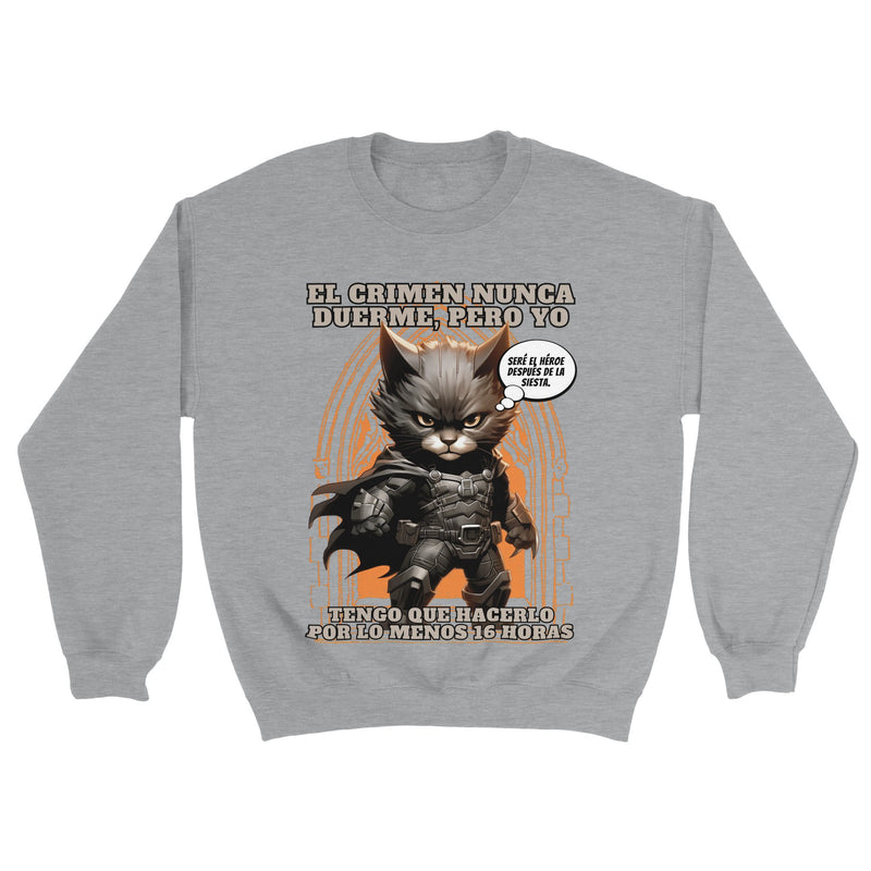 Sudadera Unisex Estampado de Gato "Siesta de la Justicia" Michilandia | La tienda online de los fans de gatos