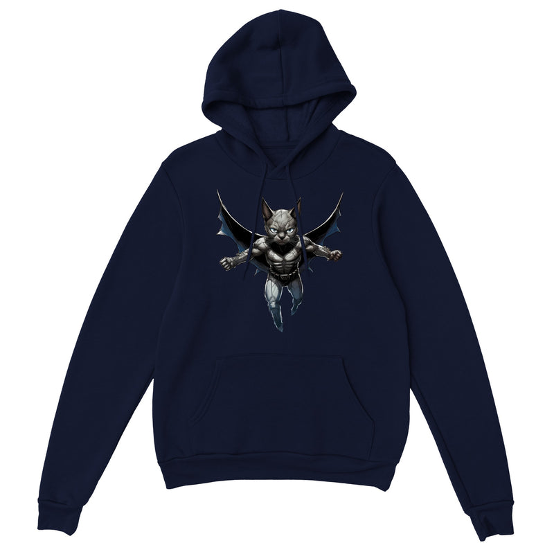 Sudadera con capucha unisex estampado de gato "Dark Hero" Gelato