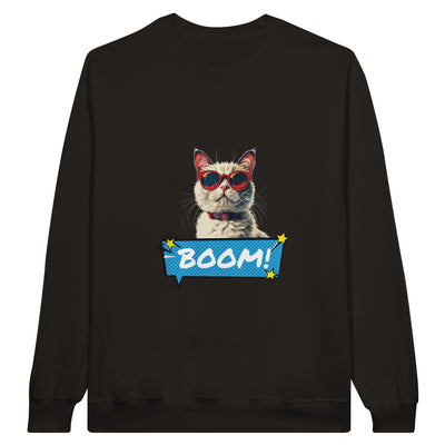 Sudadera Unisex Estampado de Gato 