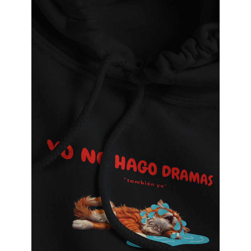 Sudadera con Capucha Unisex Estampado de Gato "Drama Queen" Michilandia