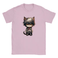 Camiseta júnior unisex estampado de gato "Light Catgami"