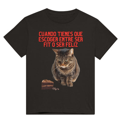 Camiseta Unisex Estampado de Gato 