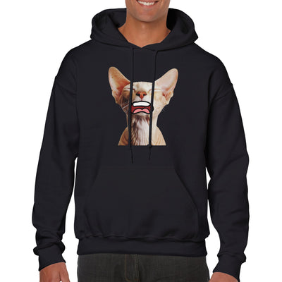 Sudadera con Capucha Unisex Estampado de Gato "Sphynx Somnoliento" Michilandia