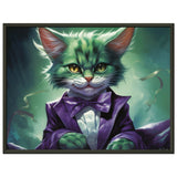 Póster semibrillante de gato con marco metal "Joker Felino"
