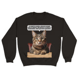 Sudadera Unisex Estampado de Gato "Confesión Incomoda" Michilandia | La tienda online de los fans de gatos