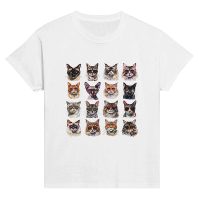 Camiseta Junior Unisex Estampado de Gato 