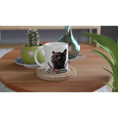 Taza Blanca con Impresión de Gato "MiauPool" Michilandia