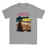 Camiseta unisex estampado de gato "Humana soltera" Gelato