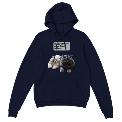 Sudadera con capucha unisex estampado de gato "Michis relajados" Gelato