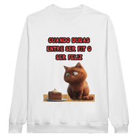 Sudadera Unisex Estampado de Gato "Dilema Dulce" Michilandia | La tienda online de los fans de gatos