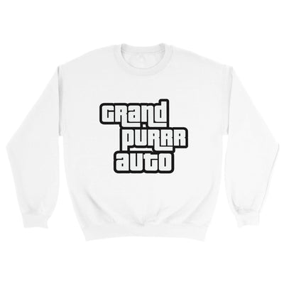 Sudadera Unisex Estampado de Gato "Grand Purrr Auto" Michilandia | La tienda online de los fans de gatos