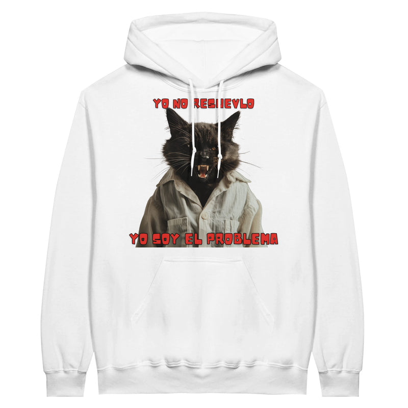 Sudadera con Capucha Unisex Estampado de Gato "Soy el Problema" Michilandia | La tienda online de los fans de gatos